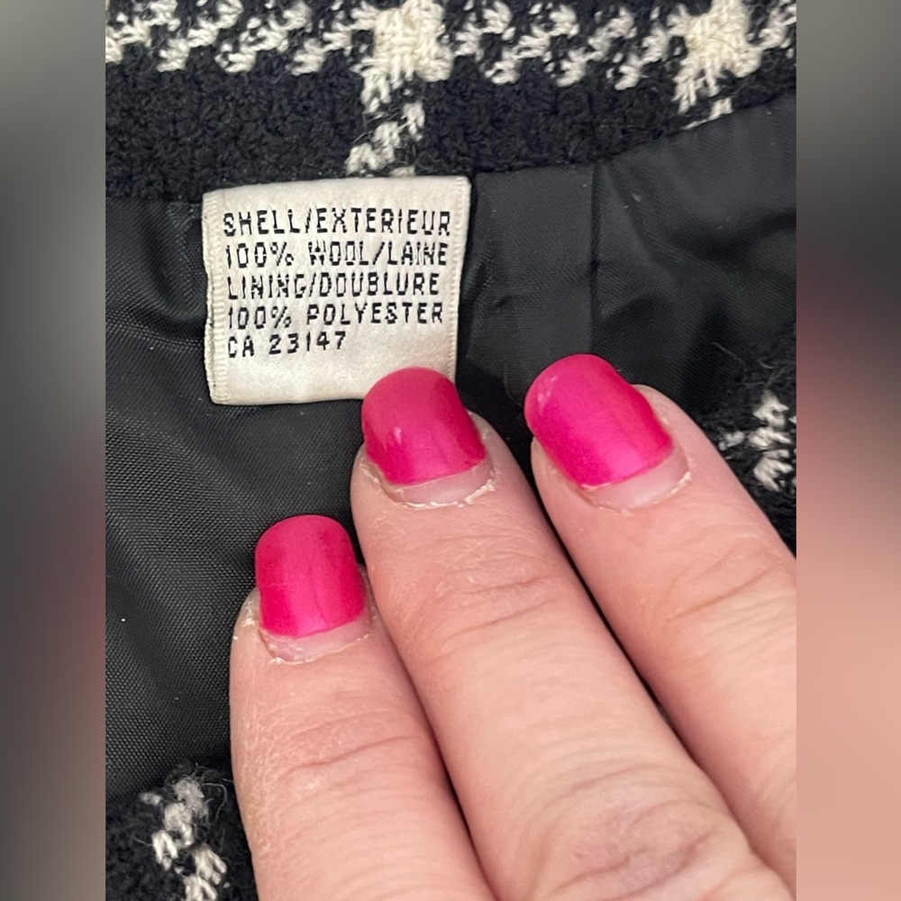 Talbots skirt size 4 black & white tweed 100% wool pencil skirt PERFECT! 🖤 - Picture 6 of 6